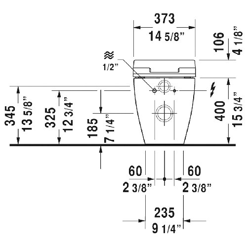Duravit Me by Starck DualFlush Elongated Wall Mounted Toilet Wayfair
